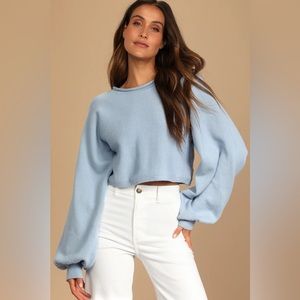 Princess Polly - Cropped Sweater Oversized with balloon sleeves